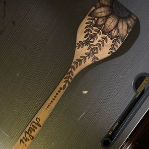 Wood burned spoons or other things.